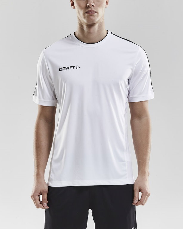 Craft Sport-Tshirt Progress Practise (100% Polyester) weiss/schwarz Herren